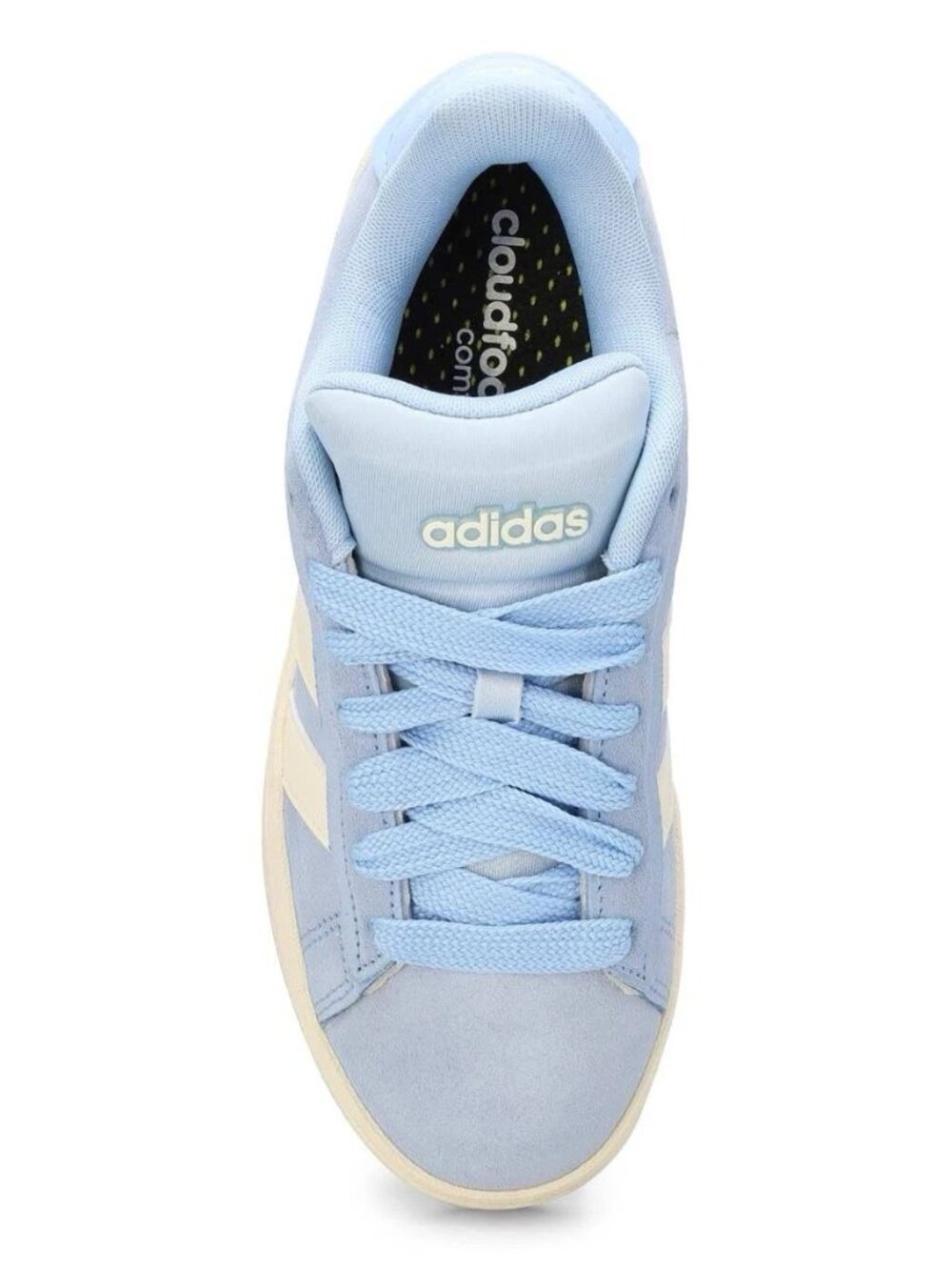 Adidas Women's Grand Court Alpha Low-Top Sneakers Light Blue & White Size 10